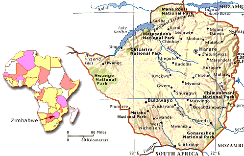 Map Zimbabwe